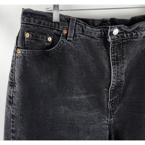 Levis 550 Jeans Womens 20M Black Relaxed Fit Tapered Leg Vintage 2000s Denim USA - Picture 3 of 10